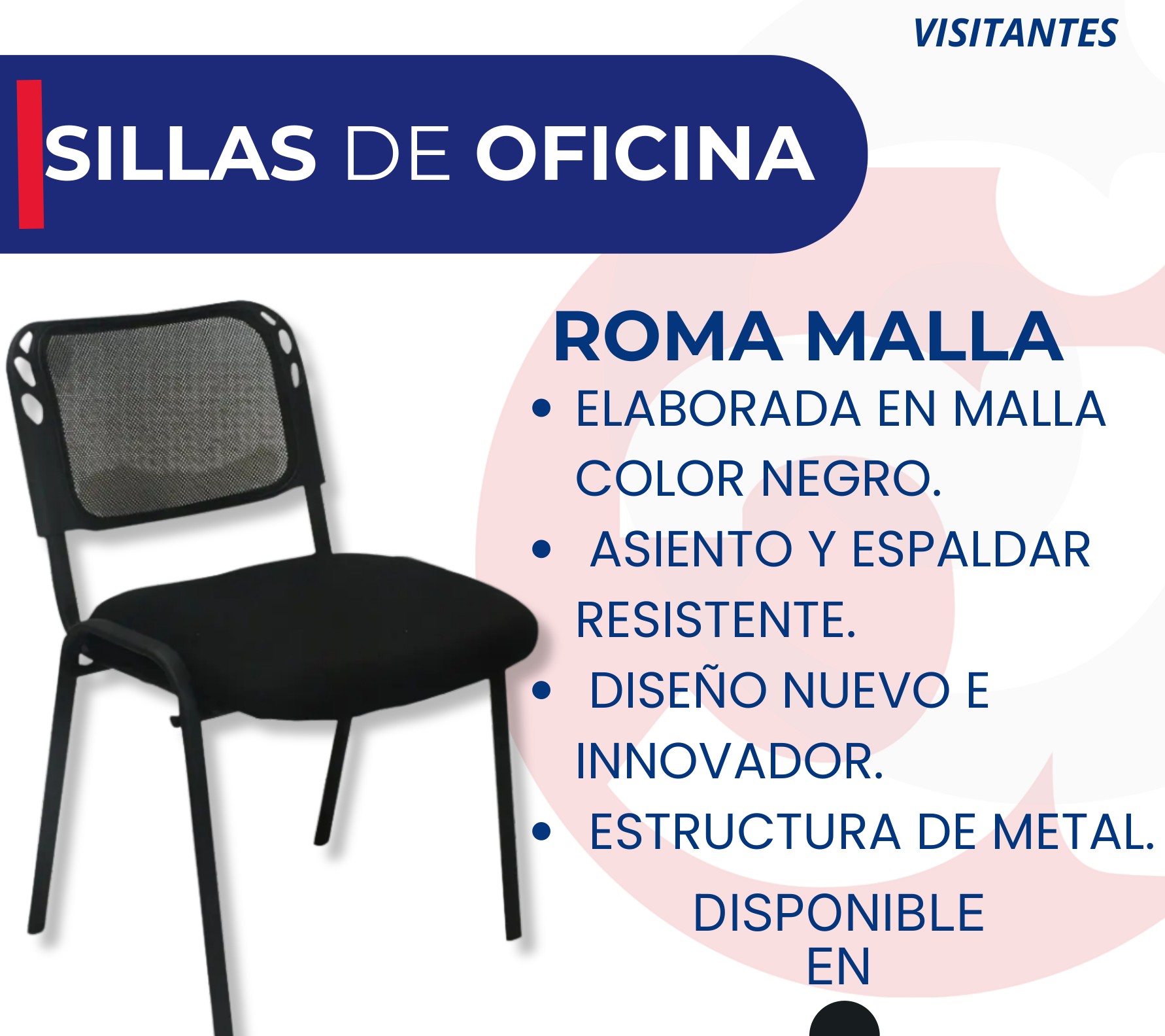 Silla Visitante Roma Malla