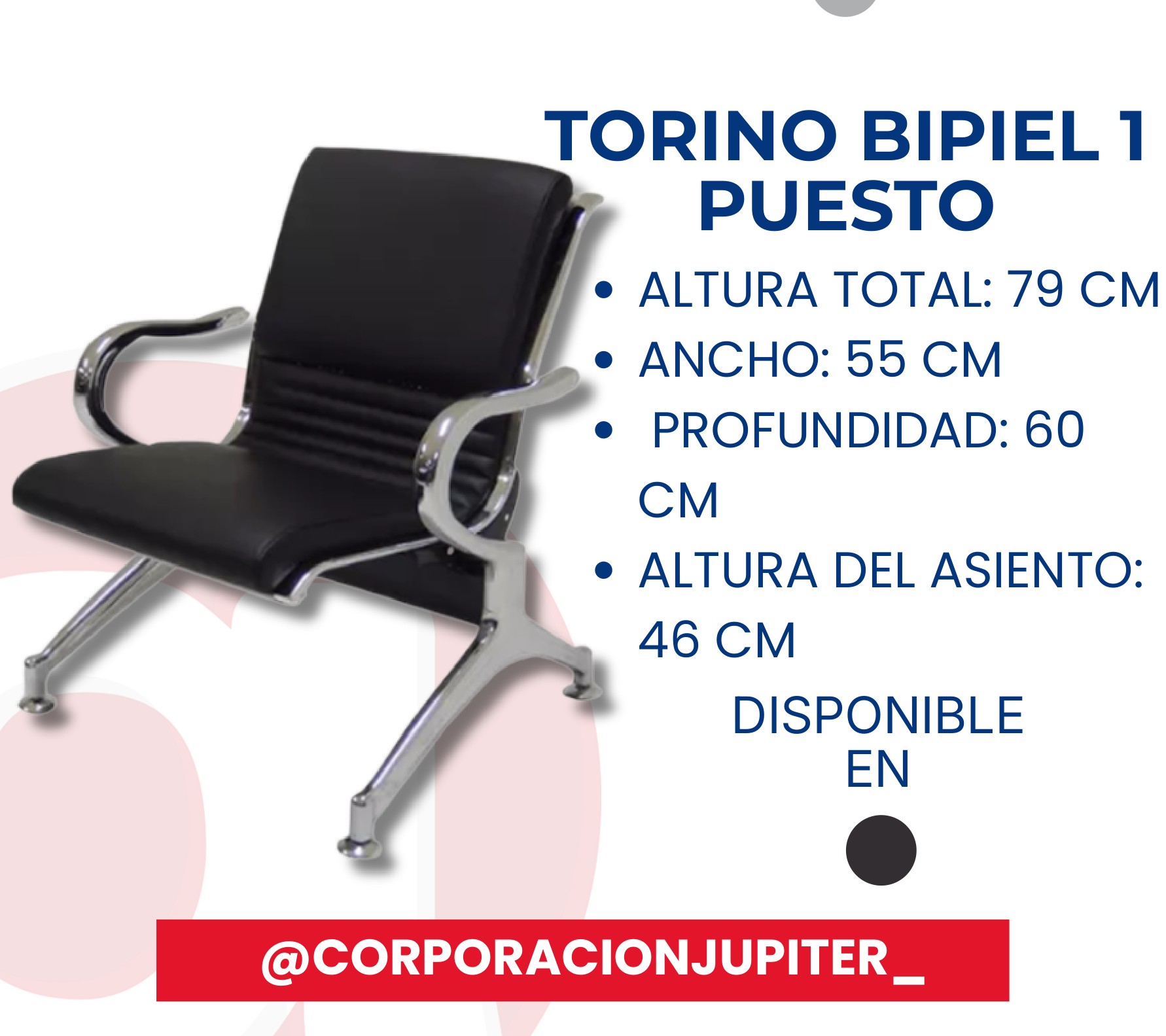 Silla Tándem Torino Bipiel 1 Puesto