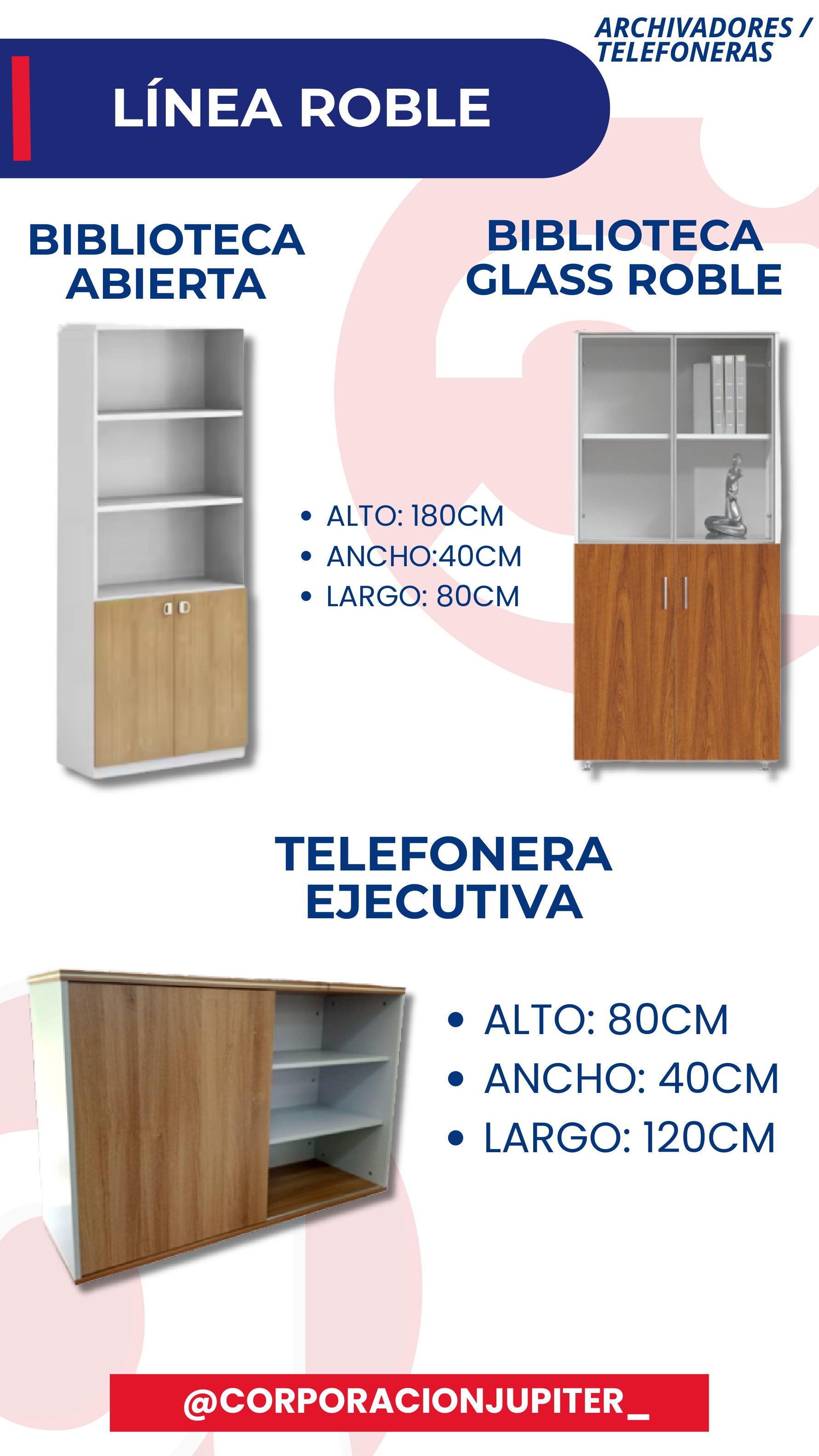 Biblioteca Glass Roble