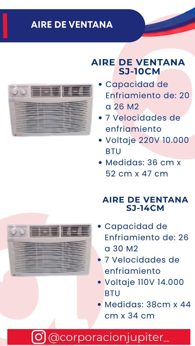 Aire de Ventana SJ-10CM / Aire de Ventana SJ-14CM