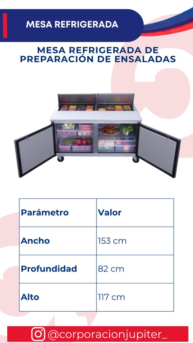 Mesa Refrigerada de Preparación de Ensaladas