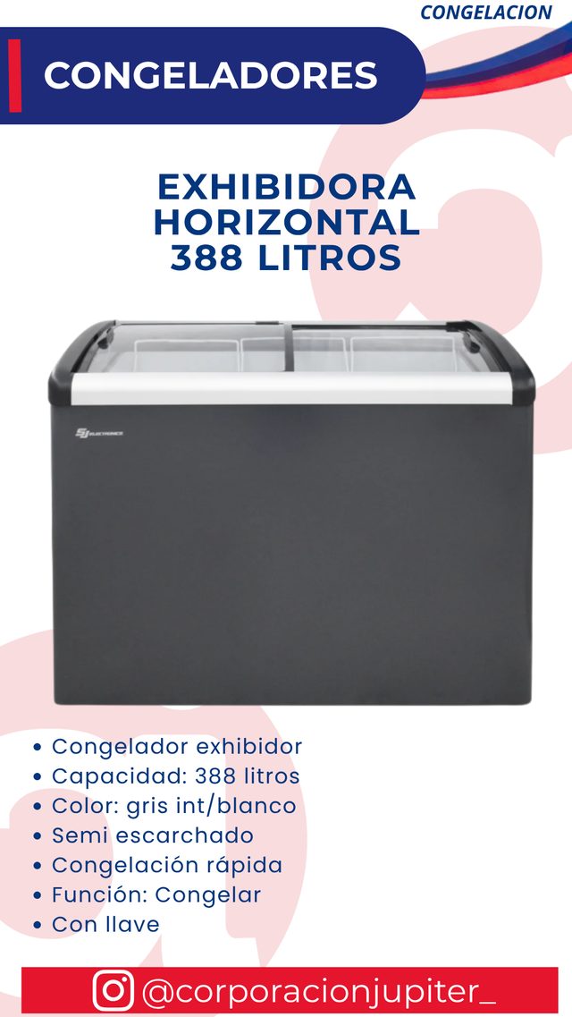 Exhibidora Horizontal 388 Litros