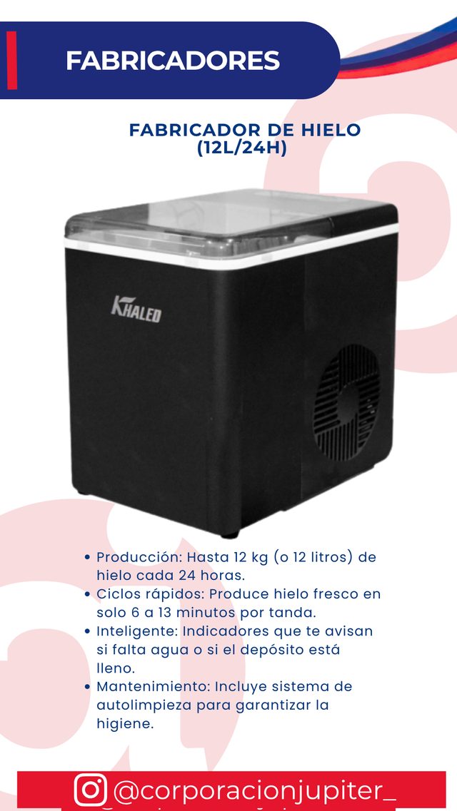 Fabricador de Hielo (12L/24H)